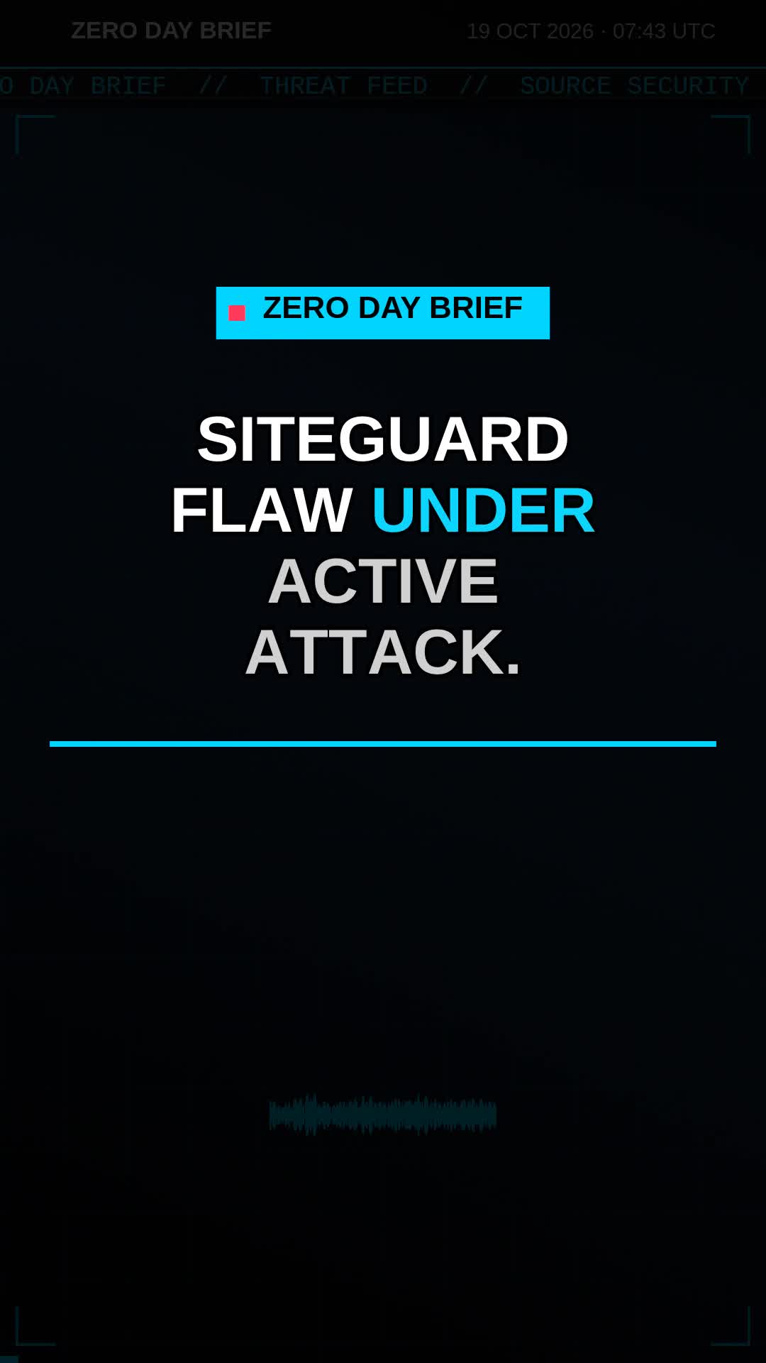 Video preview: Japan's SiteGuard WAF flaw CVE-2026-106931 is already being exploited